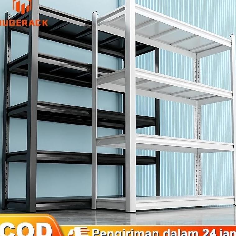 Rak besi siku lubang Rak Besi 5/6 Susun Rak gudang Serbaguna