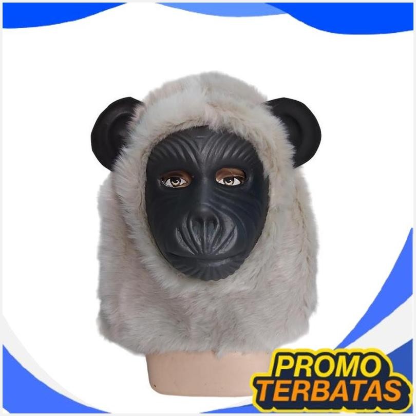 COD TOPENG MONYET BULU REALISTIS DEWASA | Masker Gorila Cosplay Kostum Karnaval Lucu Viral