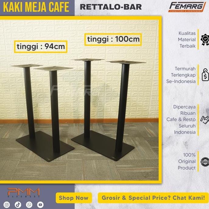 kaki meja FEMARG rettalo-BAR | cafe restoran foodcourt meja bar besi