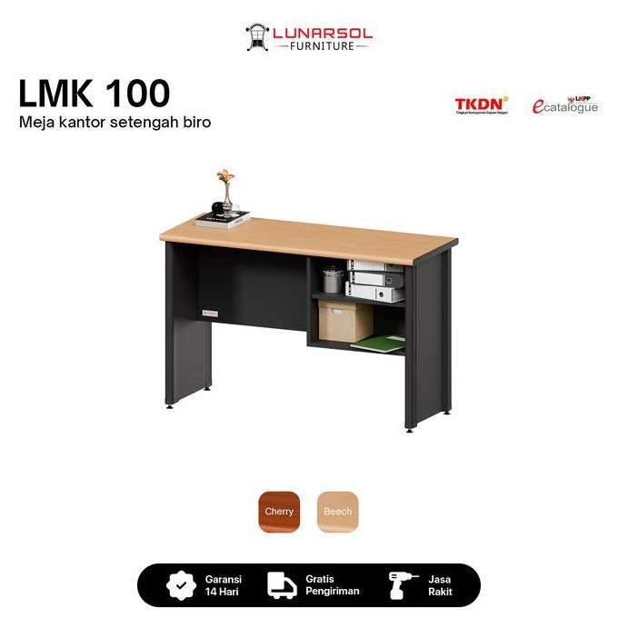 PROMO DISKON - LUNARSOL LMK 100 Meja Kantor Samping | Meja Biro | 1/2 Biro