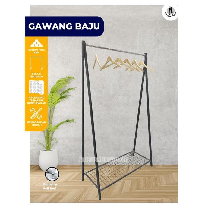 TERMURAH - DRJ - Gawang Baju Rak Gantungan Baju Gamis Segitiga Rak Ram - Rak Baju Gantung - Rak Gami