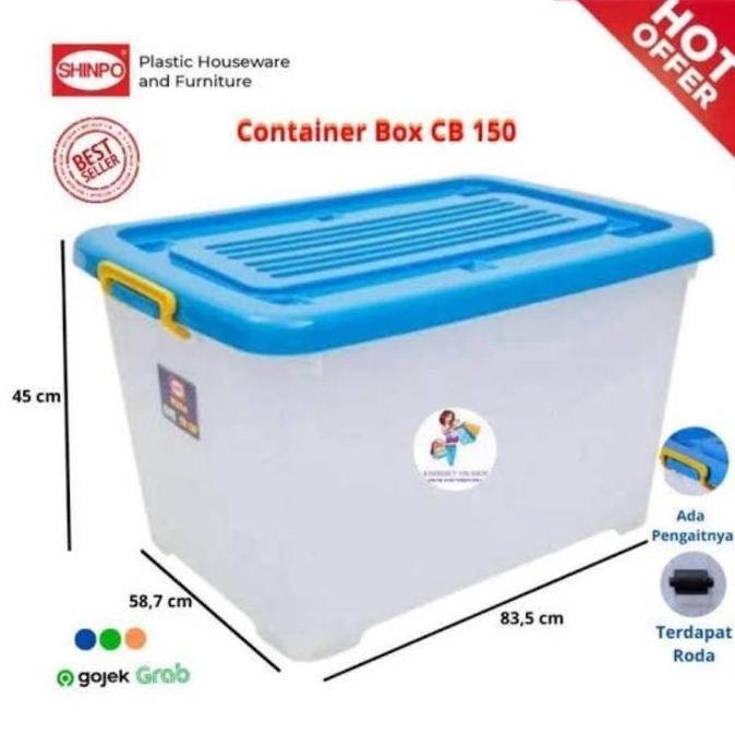 TERMURAH - kontainer plastik serbaguna box , box arsip , baju shinpo cb 150