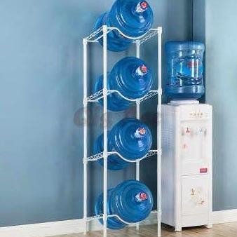 STORA Rak Galon 4 Tingkat 34x40x132 Cm - Putih