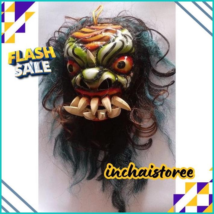 SALE Topeng Buto Gedruk Mainan Anak Seram Asli Kayu