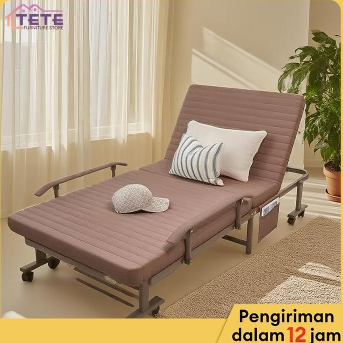 TETE Ranjang Lipat Tempat Tidur Lansia Tempat Tidur Orang Tua  Portable Multifungsi untuk Kamar Kant