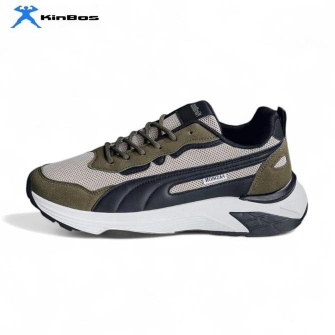 KINBOS Sepatu Sport Pria Sneakers Bertali Sporty Running Shoes - KLL900