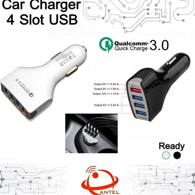 HARGA DISC - Saver 4 USB mobiL Car Charger Adapter MOBIL USB CAR CHARGER 4 USB