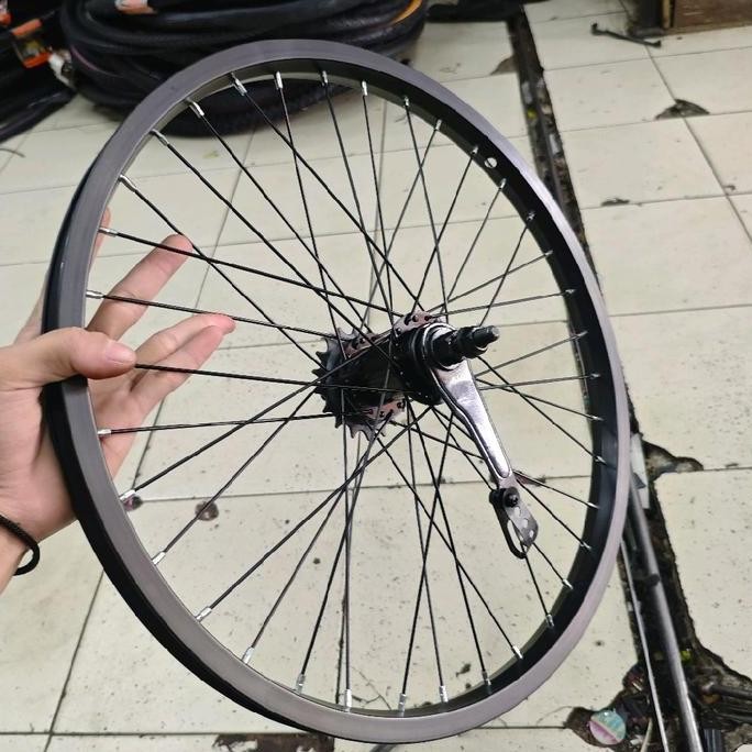 Wheelset Velg Set 20 Alloy Torpedo BMX Lipat Depan Belakang SMR