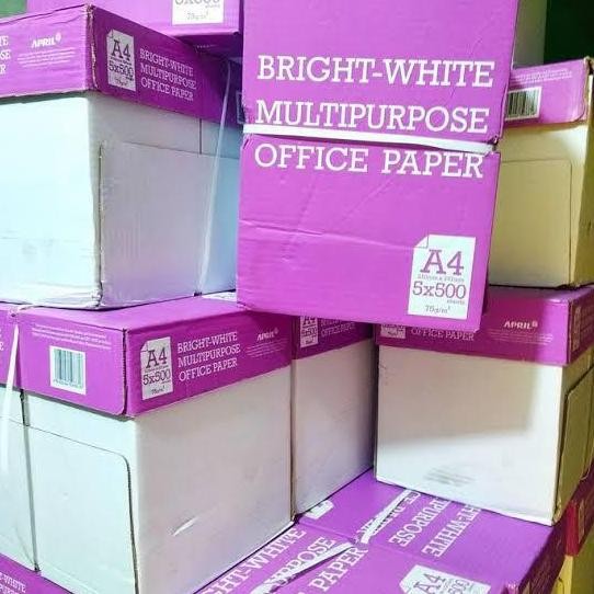 kertas HVS A4 75 gr bright white 1dus(5rim) HAR