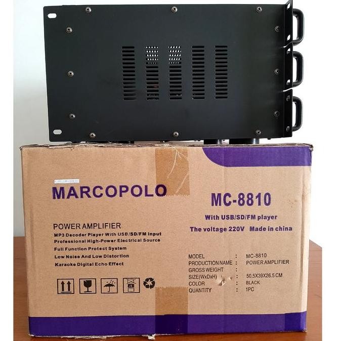 Amplifier Power Mixer Bluetooth/Usb/ Mp3 Karaoke Marcopolo Mc 8810