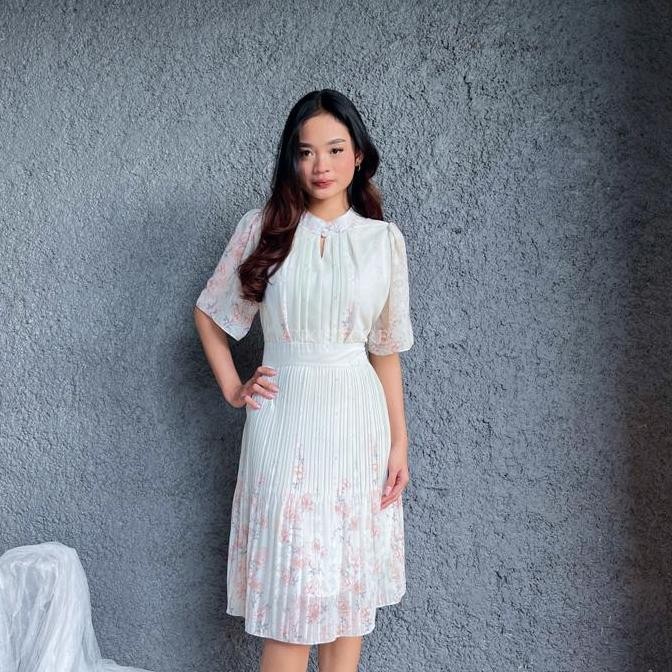 Cikistore - Zoey Dress Wanita Korea Style | Midi Dress Casual Ceruty Premium