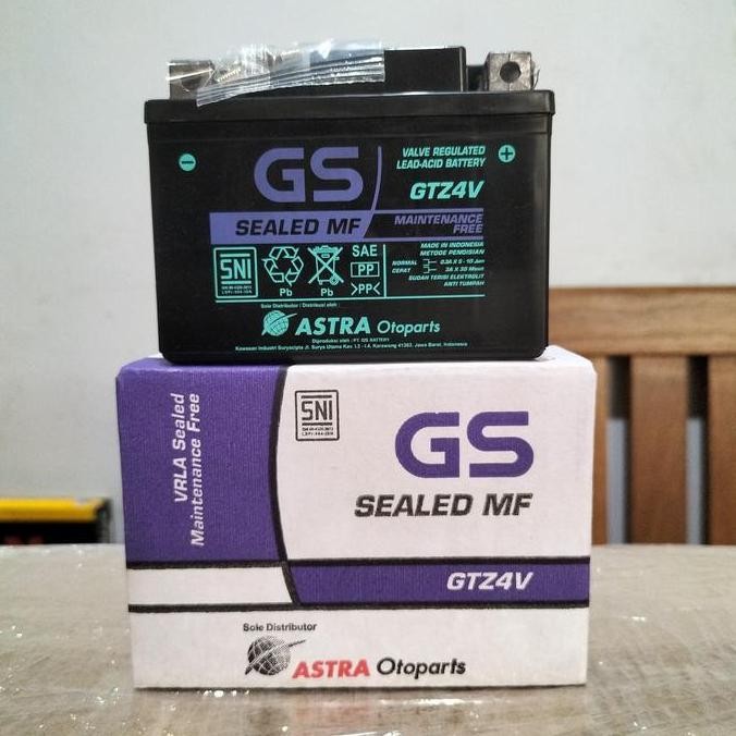Aki Original Gs Astra Gtz4V Motor Honda Beat, Vario 110, Scoopy, Revo