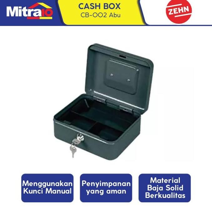 Zehn Cb-002 90X200X160 A.Grey Cash Box penyimpan Kotak Uang Kasir Brankas
