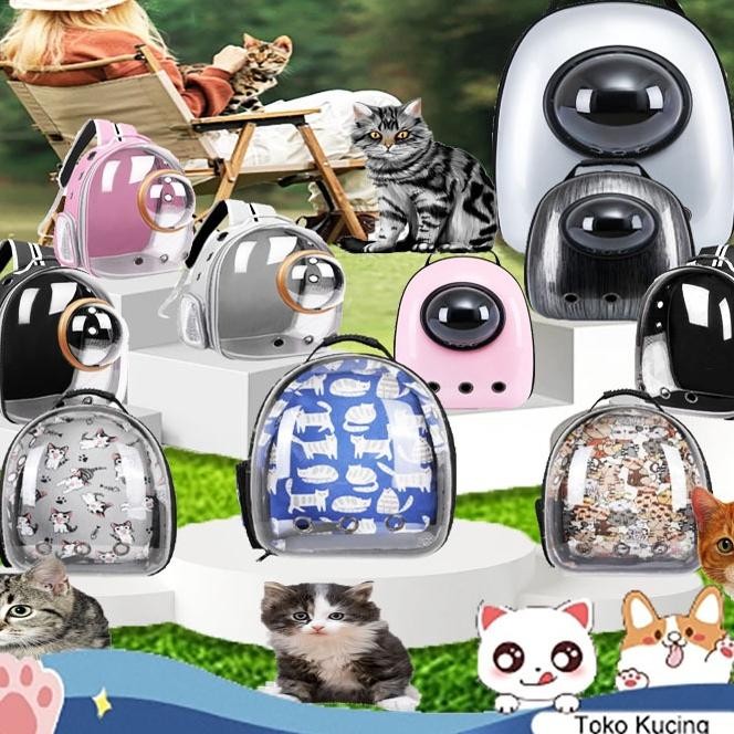 Kucing Astronot Tas Kucing Tas Anjing Tas Gendong Kucing Tas Ransel Perjalanan Transparan