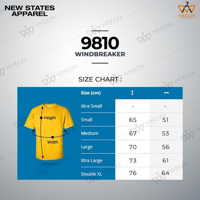 Jaket New States Apparel Windbreaker 9810