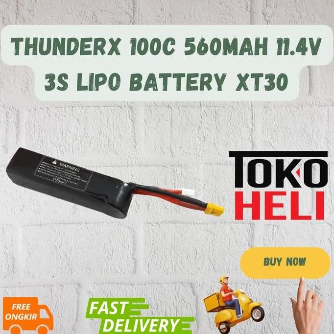 Thunderx 100C 560Mah 11.4V 3S Lipo Battery Xt30