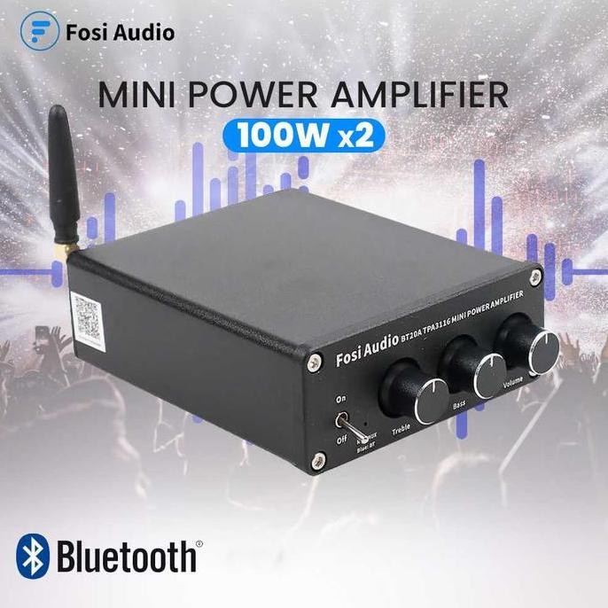 Fosi Bt20A Audio Bluetooth 5.0 Amplifier 2 Channel Stereo Class D