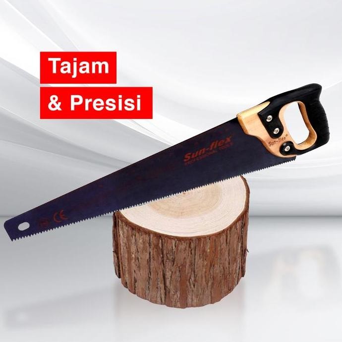 Sunflex Gergaji Kayu + Karet 18 Inch Gergaji Tangan Gergaji Pegang Gergaji Tajam