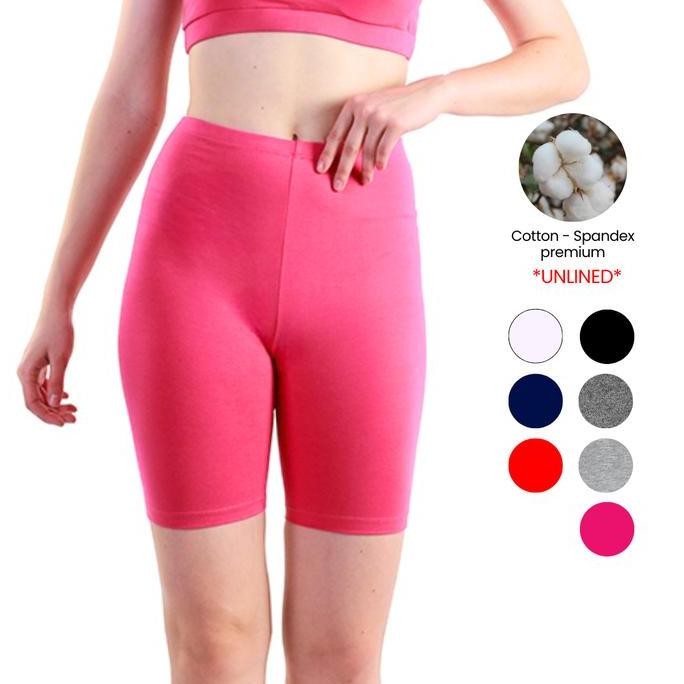 PROMO - SILVER Basic Biker Shorts Pants / Celana Pendek Olahraga Pria Wanita
