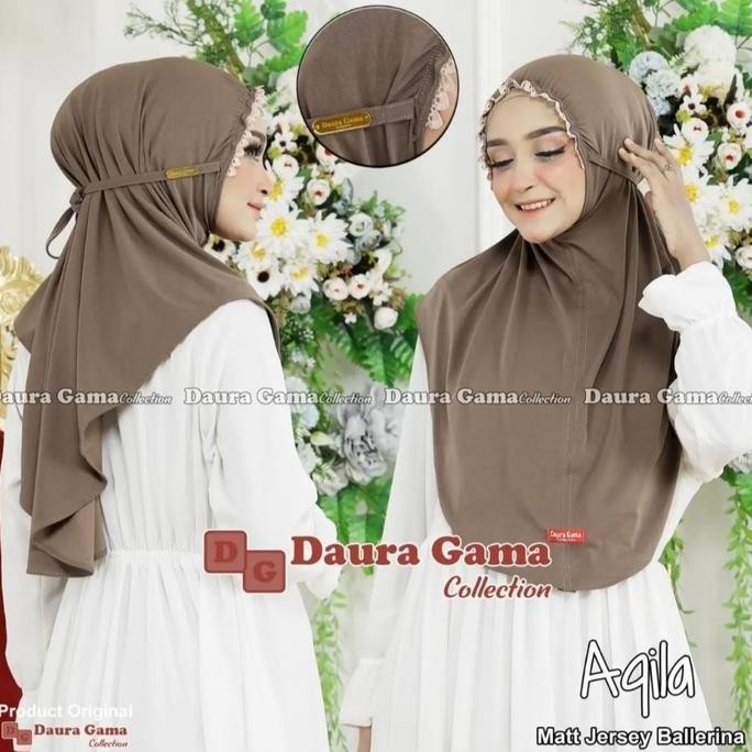 Promo Bergo instan camelia kerut renda jersey oval - bergo maryam kerut COD