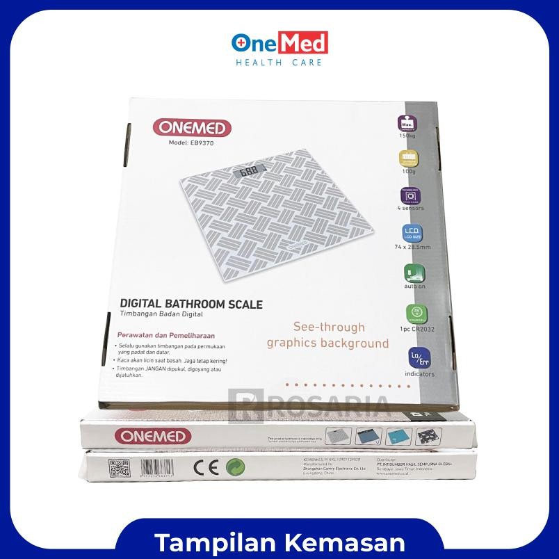 Onemed Eb9370 Timbangan Badan Digital Scale Max 150 Kg Stok