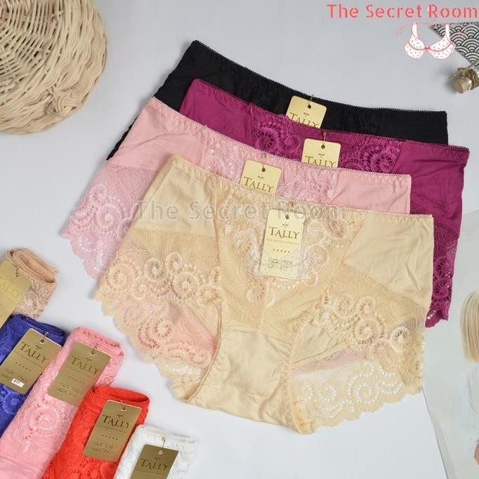 Promo 3pcs/6pcs/12pcs Celana Dalam Wanita Renda Transparan T4lly 617 Lembut dan Nyaman | Pakaian Dal