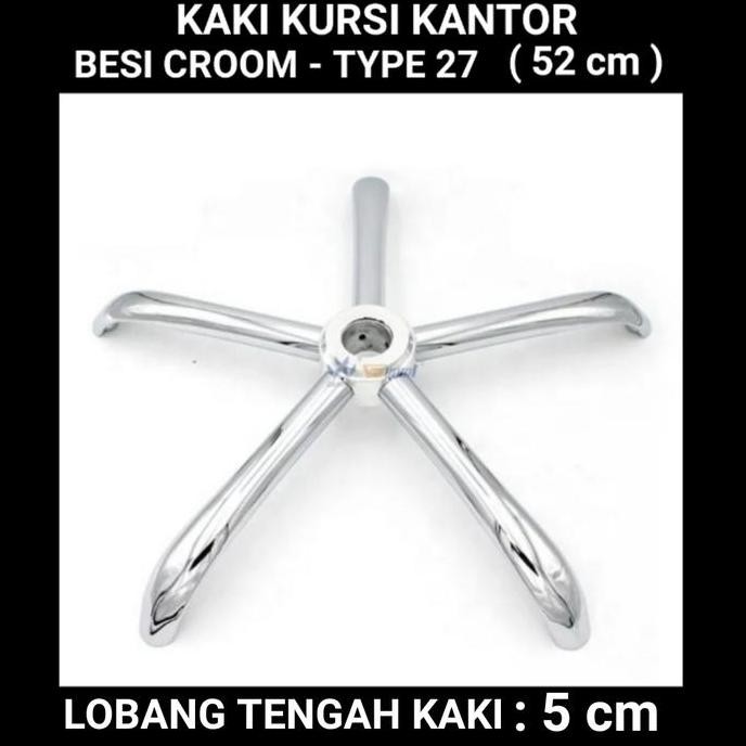 kaki kursi kantor besi chrome, kaki kursi gaming , kaki kursi staff