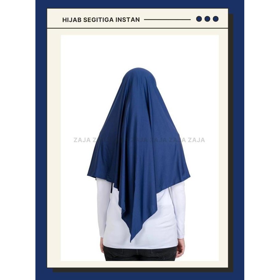 Promo Zaja - Hijab Segitiga Instan Pet Tebal Bergo Instan Premium Size L Model Belah Tengah Hijab Ha