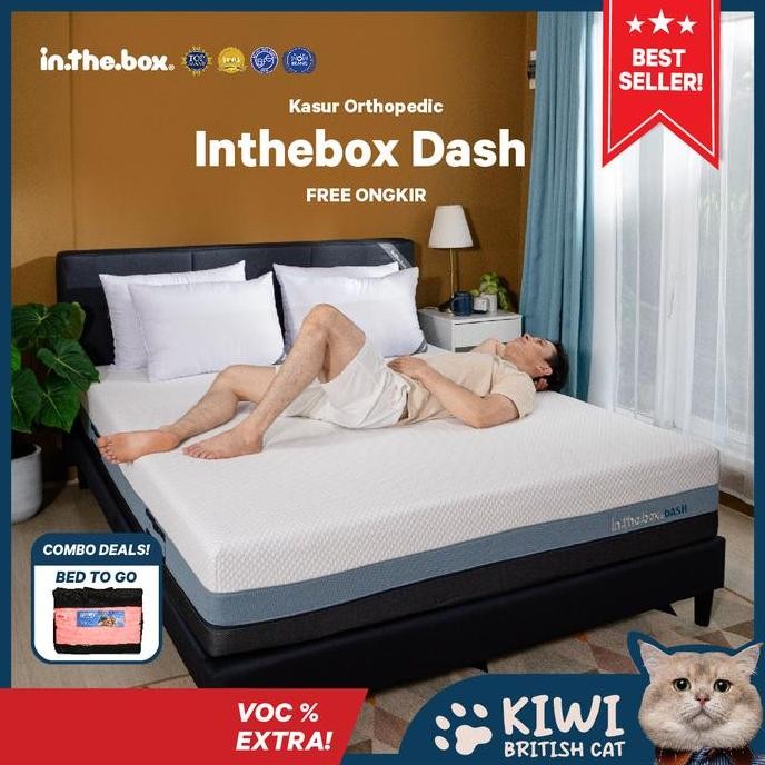 [Free Kasur Lipat] Kasur Dingin Spring Bed Orthopedic IN THE BOX Dash - FREE Bantal & Free Bed To Go