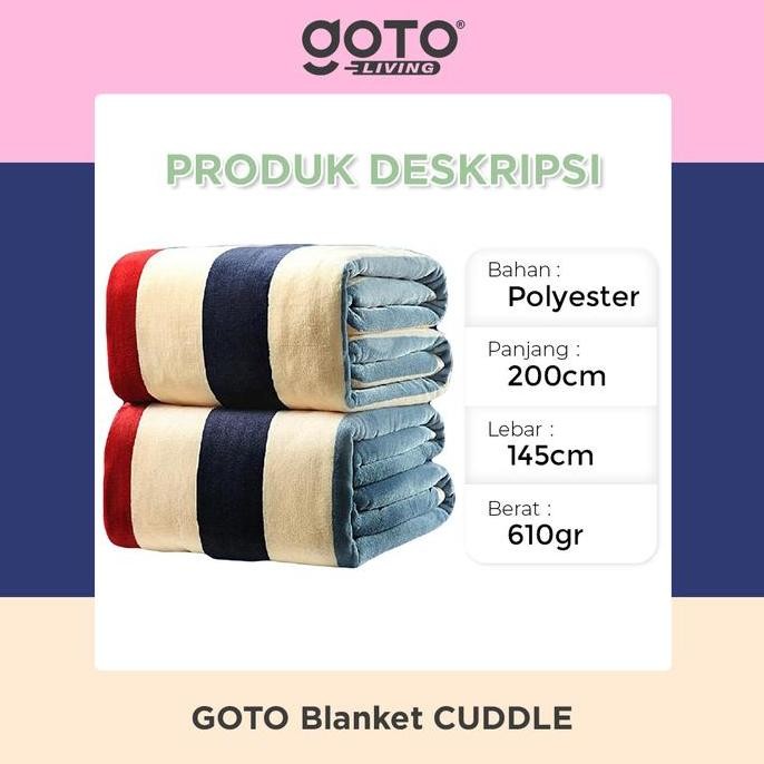 Goto Cuddle Blanket Selimut Dewasa Bulu Tebal Halus Lembut Karakter