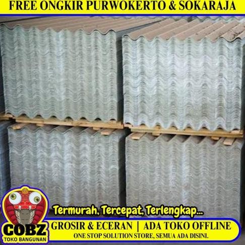 35 MM X 80 CM X 240 CM / NM ASBES ATAP FIBER SEMEN GELOMBANG KECIL ISW