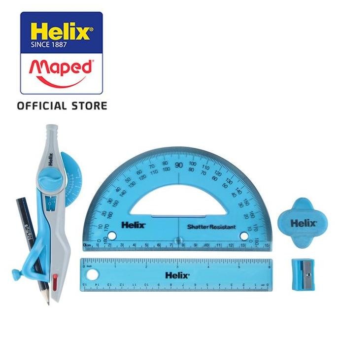 Premium Helix Maths Set Super School Kit 6 Pcs Asscol Promo