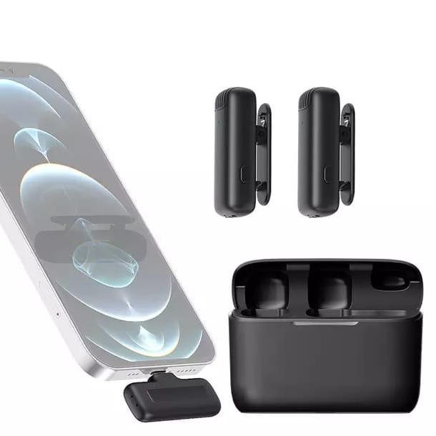 Microphone Mic Clip On Wireless Hp Type C Ios Iphone Mikrofon Vlog