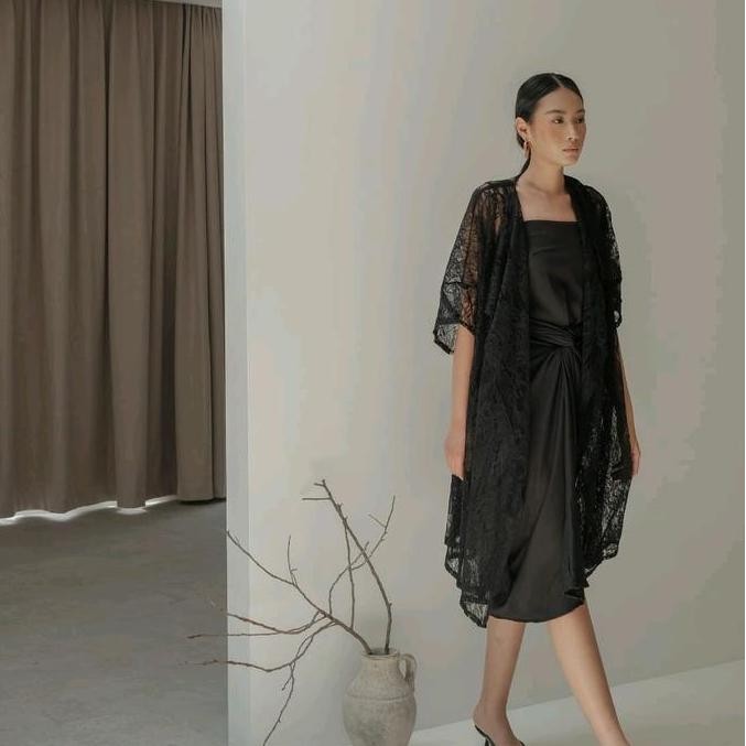 3 Pieces of SET Tank Top Rok Lilit Outer Brukat Lace Almira Setelan ramadhan lebaran Brides Robe Mus