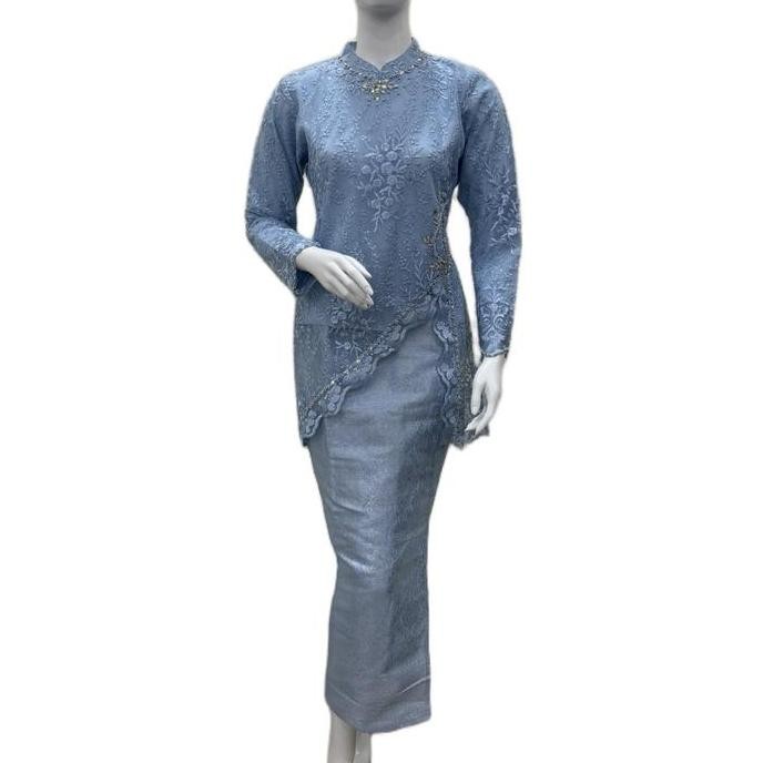 Kebaya ALMA  belah samping bahan tile spenggel, baju kebaya pesta, baju wisuda Atasan saja