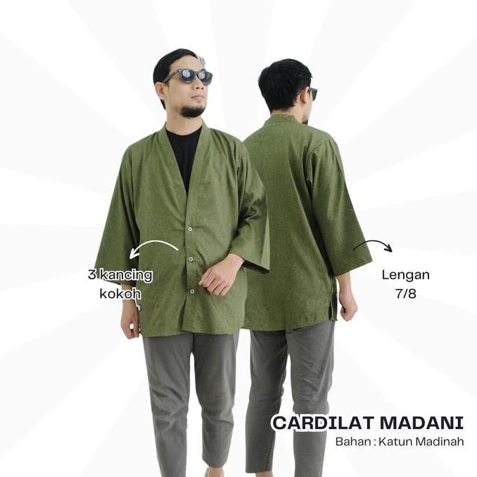 Cardilat Madani ROSAL - Cardigan Pria Blazer Jas Sholat Polos Kasual