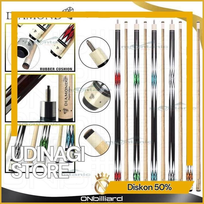 Bas-12 Ur37 Tongkat Biliar 57" 1/2 Ujung 12.5Mm Permainan Latihan Kolam Kayu Stik Biliar - Stick Bil