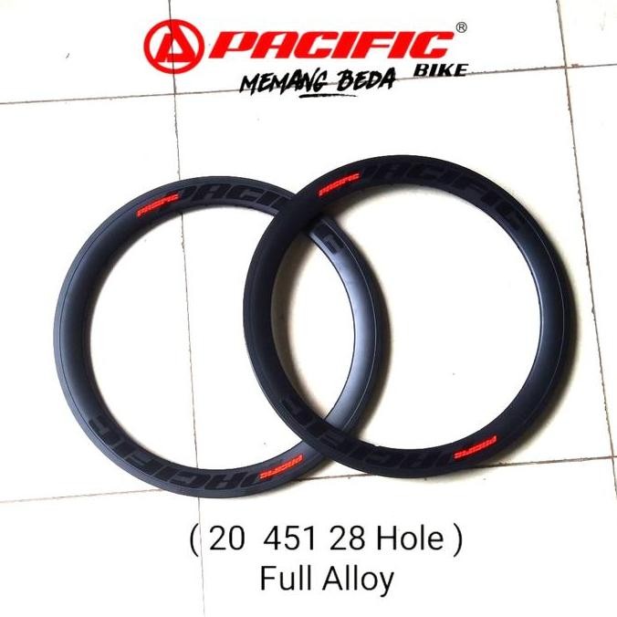 TERBARU rims velg sepeda lipat 20 inch 451 28 hole Alloy high Quality 4 cm HOT SALE