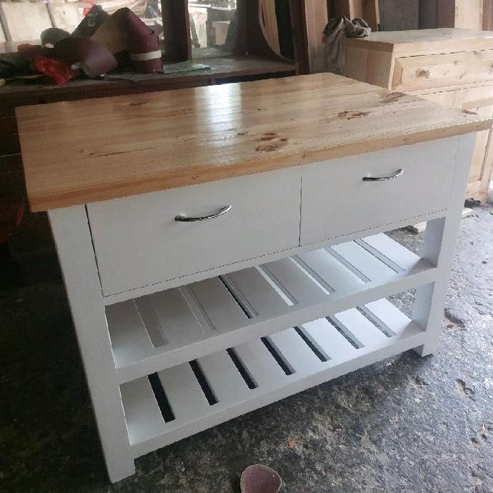 TERBARU MEJA DAPUR PAKE LACI / MEJA SERBAGUNA BAHAN KAYU JATI BELANDA