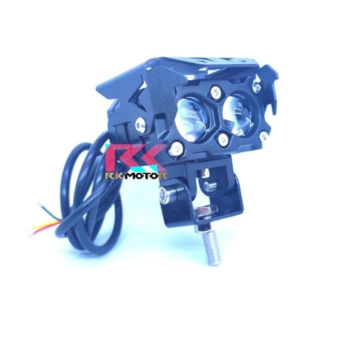 Luminos Q6 Led Lampu Sorot Anti Kabut Dua Warna Motor Mobil