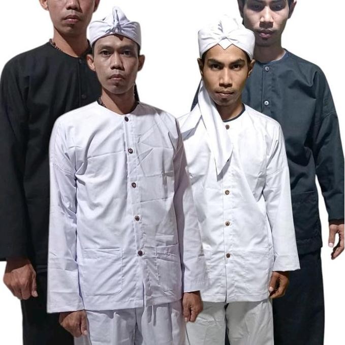 BAJU PANGSI SUNDA RAKSUKAN BAJU KOMPRANG BAJU SUNDA HITAM BAJU SUNDA PUTIH BAJU SILAT Pria Dewasa an