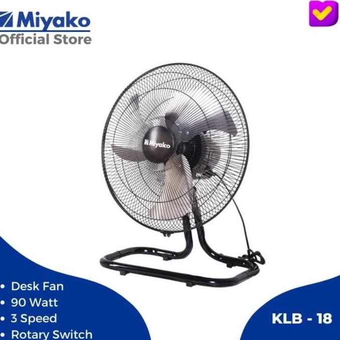 MIYAKO : KLB18 KIPAS ANGIN BESI TORNADO DESK FAN 18 INCH KLB 18 TERBATAS