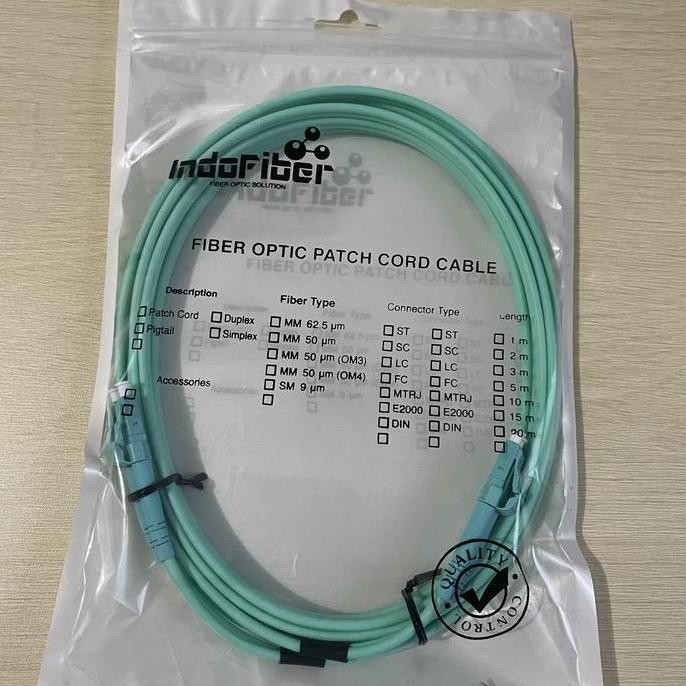 DF188>> Patch Cord LC LC OM3 multimode 1 Meter 50/125um LSZH