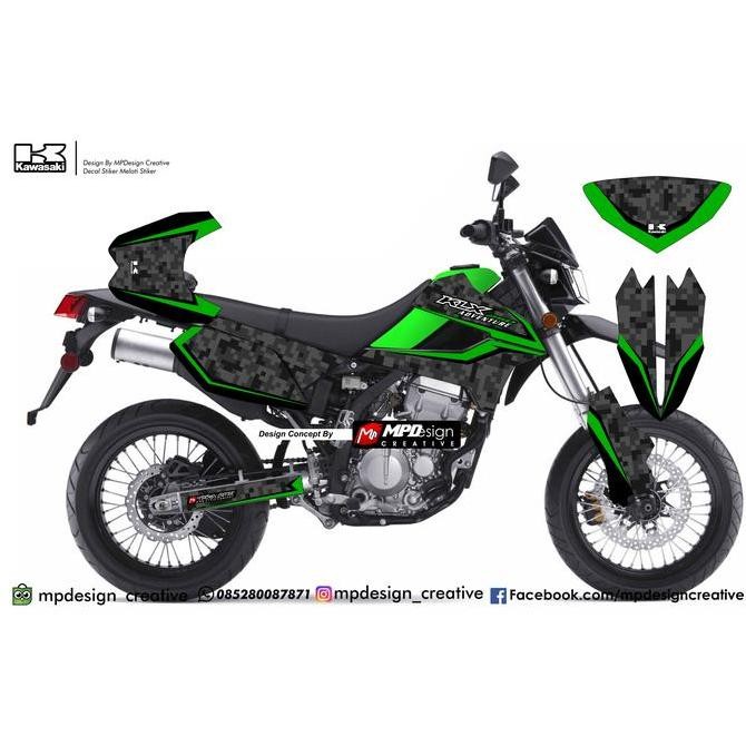 DECAL STIKER KAWASAKI DTRACKER 250 ARMY Original