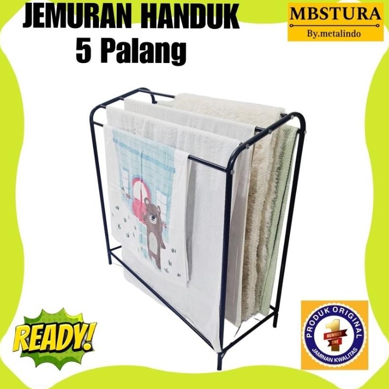 Jemuran Handuk Stainless Jemuran Handuk 5 Palang Rak Handuk Minimalis