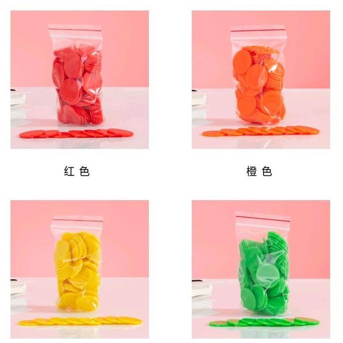 mainan plastik koin warna isi 100pcs