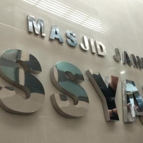 Stainless steel Huruf Timbul 3D Tulisan Nama 30 cm