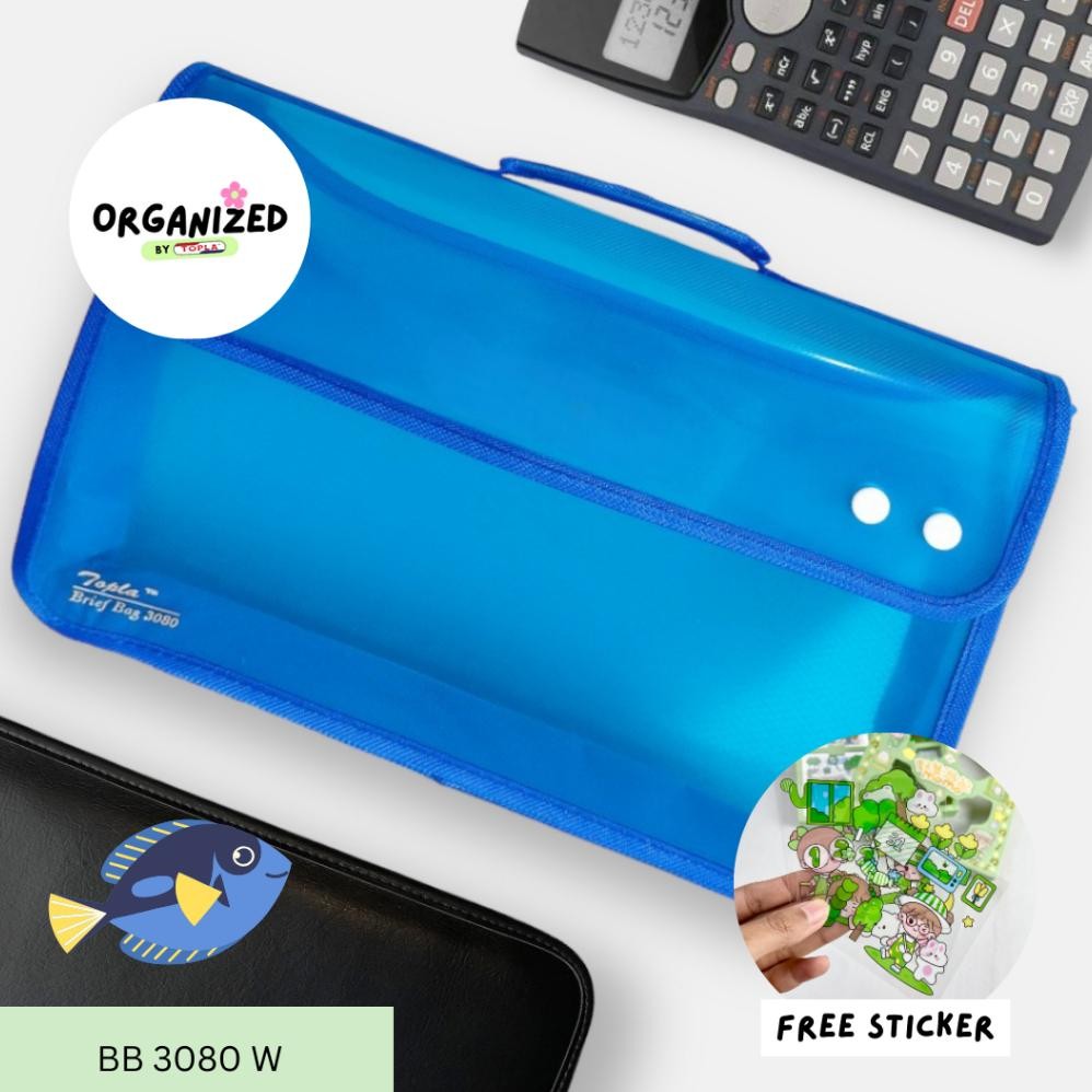 Update - Topla Briefbag 3080 with handle map tenteng tas map dokumen jinjing skripsi anti air ukuran