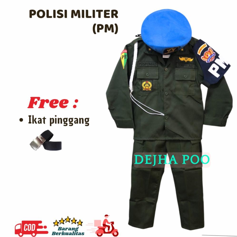 seragam polisi militer anak baju tentara anak pakaian polisi militer anak baju profesi tni anak