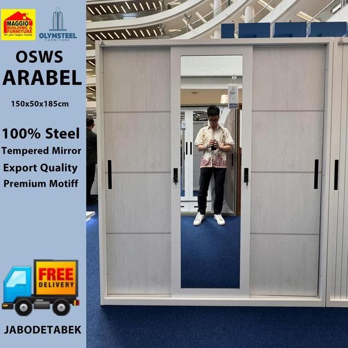 Promo LEMARI PAKAIAN BESI - LEMARI BESI - LEMARI BAJU BESI - OSWS ARABEL - OLYMSTEEL COD